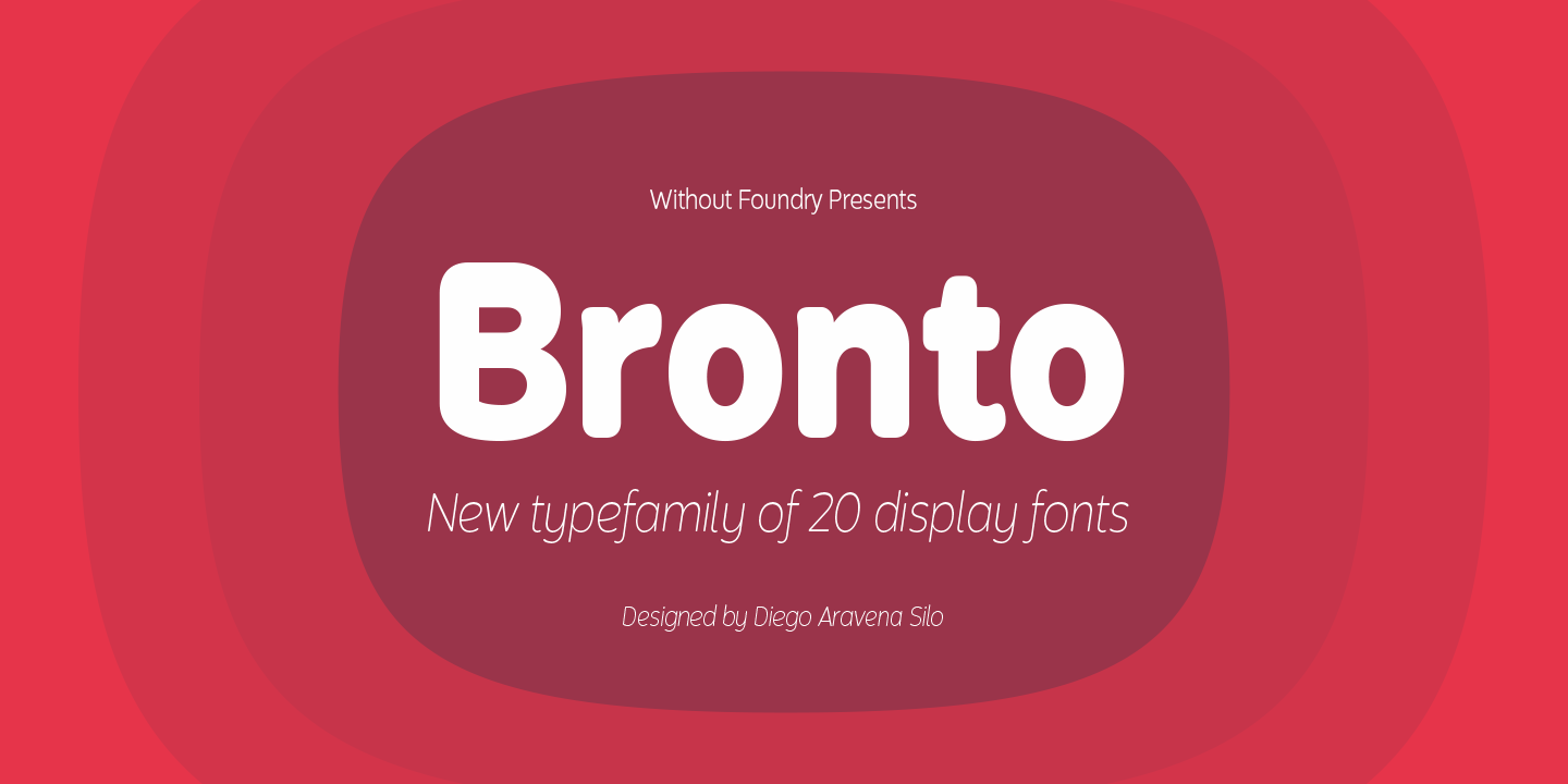 Пример шрифта Bronto