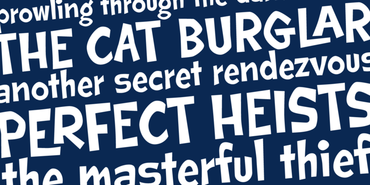 Пример шрифта Cat Burglar PB Regular