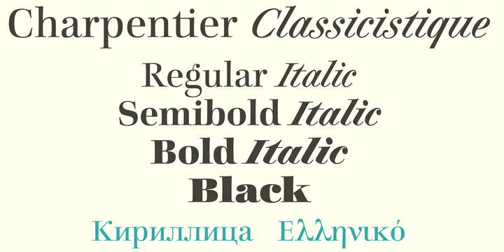 Пример шрифта Charpentier Classicistique Pro Black