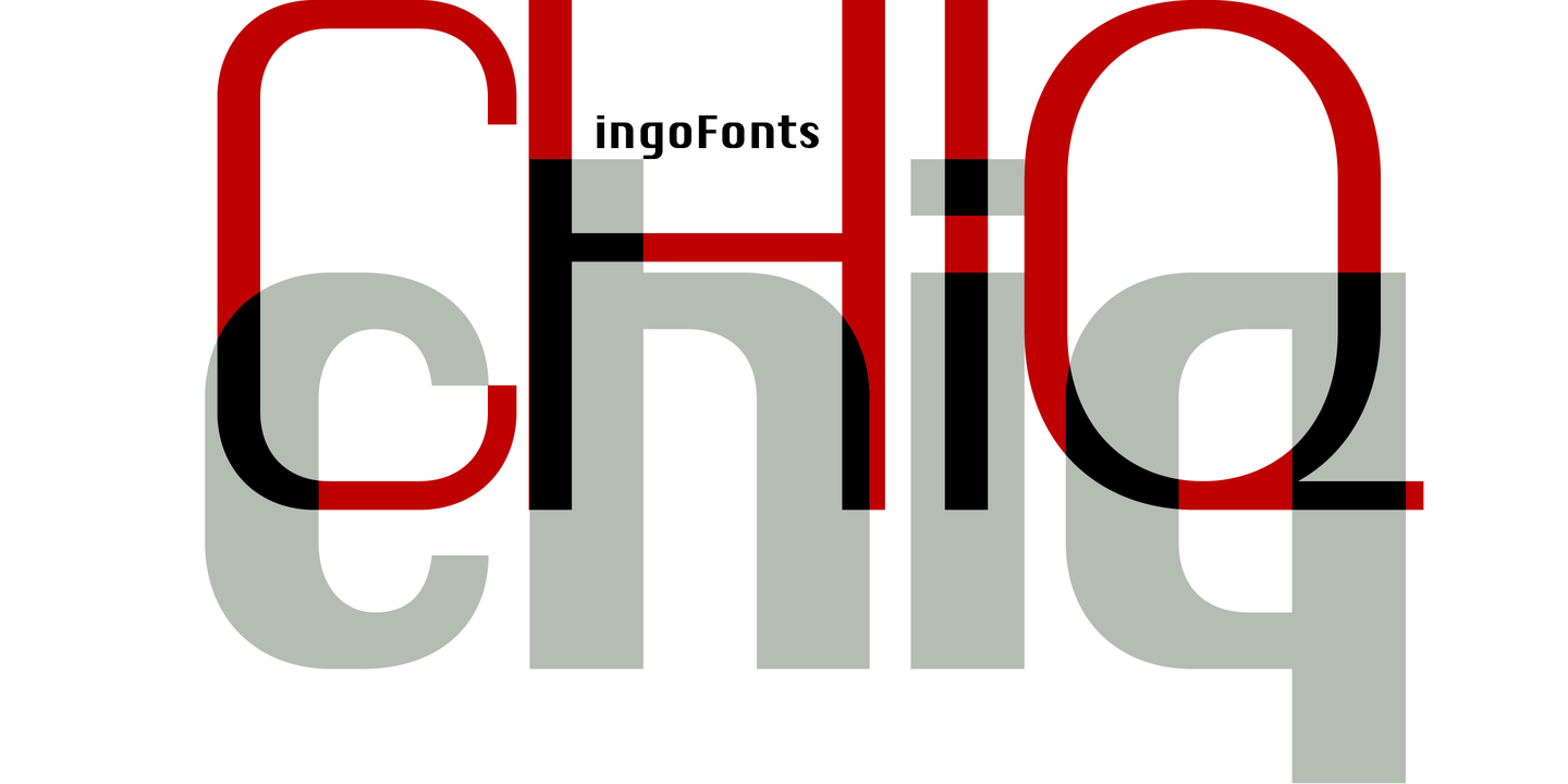 Пример шрифта Chiq Pro