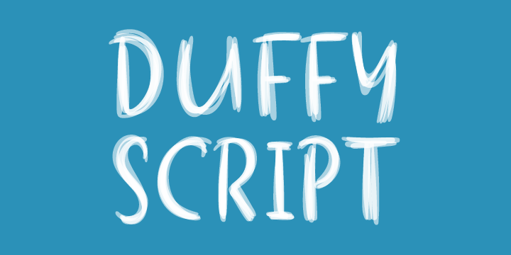 Пример шрифта Duffy