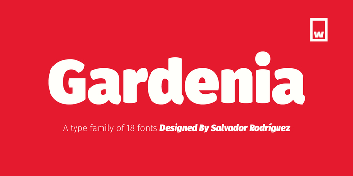 Пример шрифта Gardenia