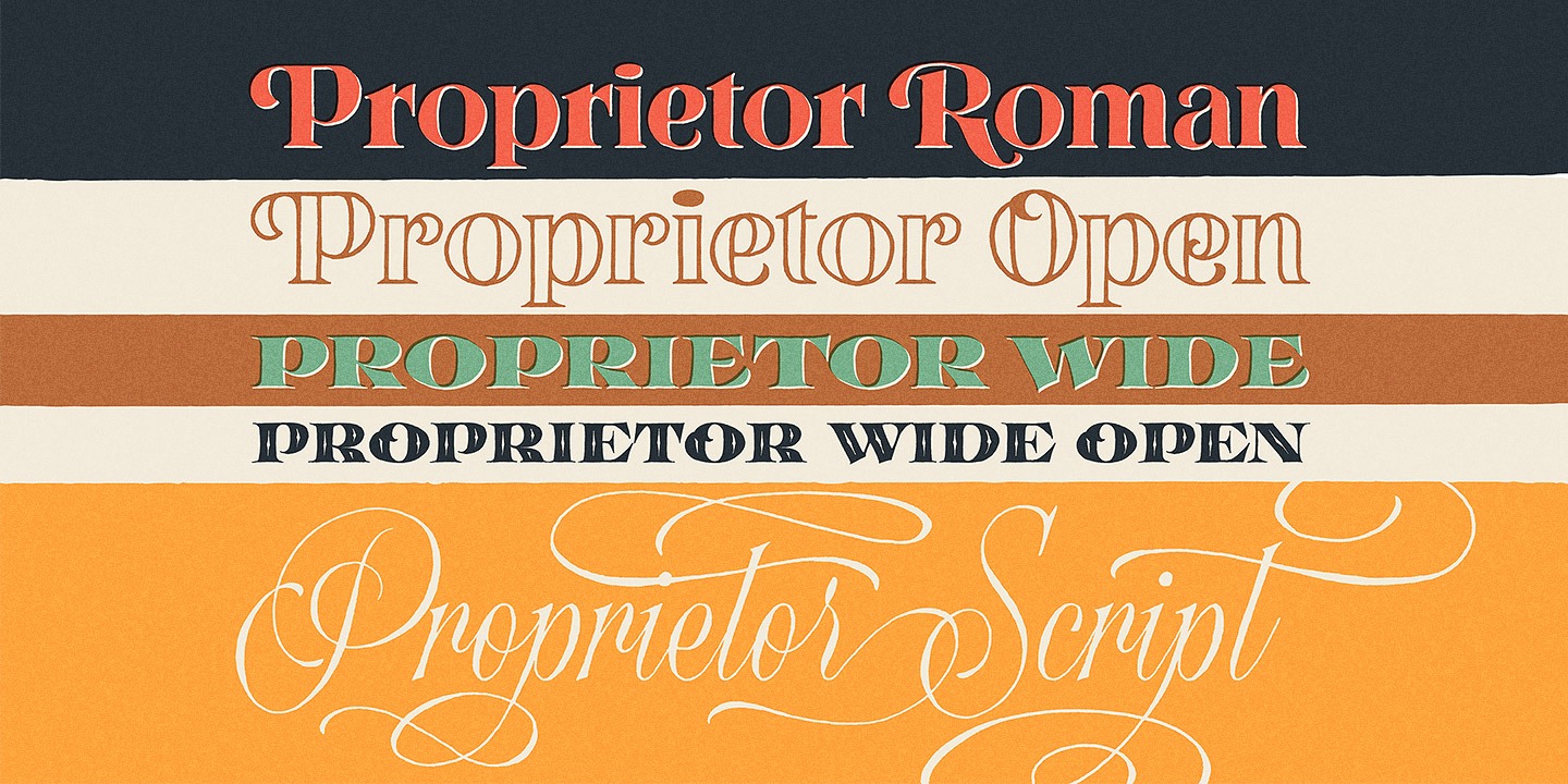 Пример шрифта Proprietor Wide Open