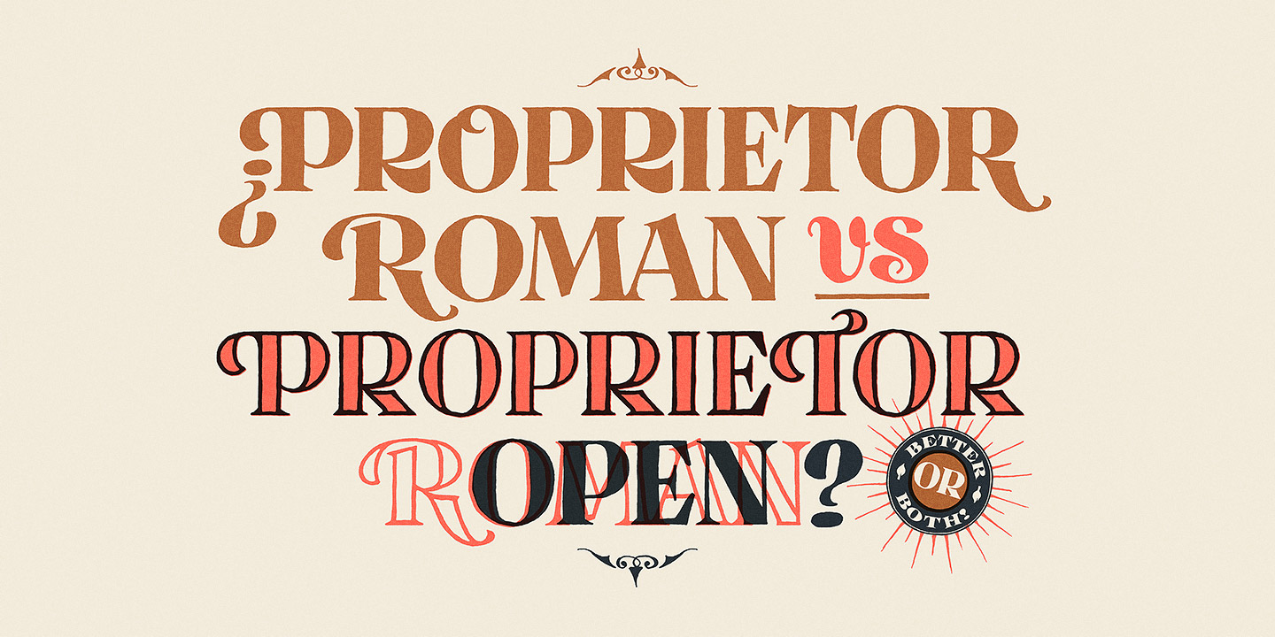 Пример шрифта Proprietor Roman