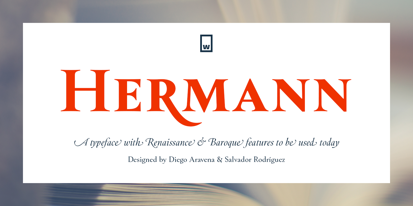 Пример шрифта Hermann