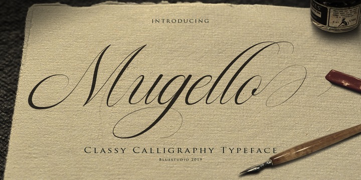 Пример шрифта Mugello