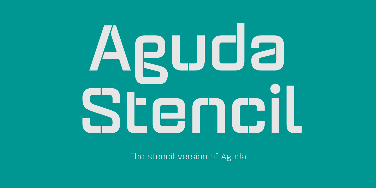 Пример шрифта Aguda Stencil