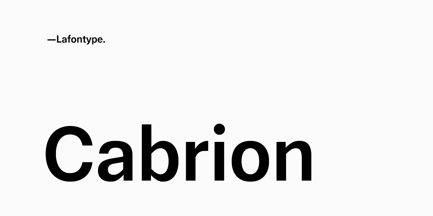 Пример шрифта Cabrion