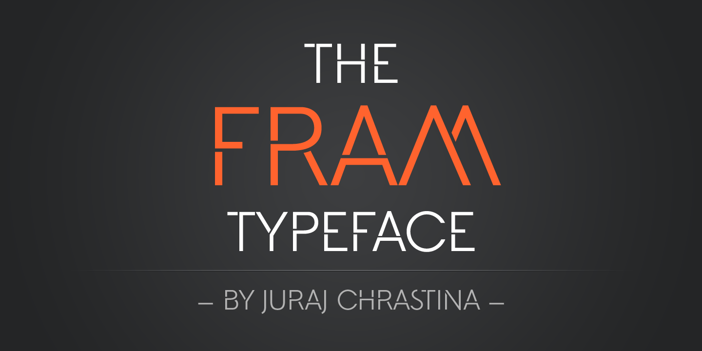 Пример шрифта Fram