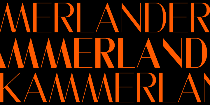 Пример шрифта Kammerlander Regular