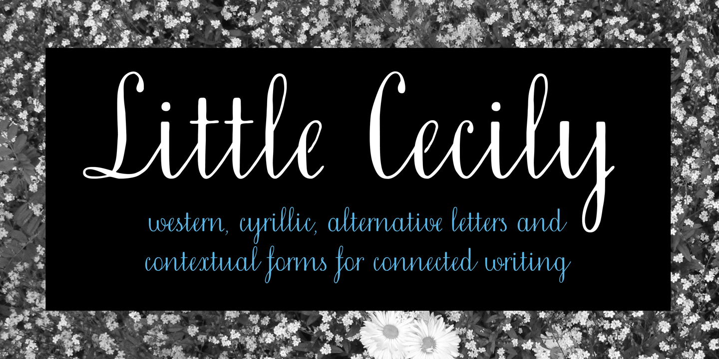 Пример шрифта Little Cecily