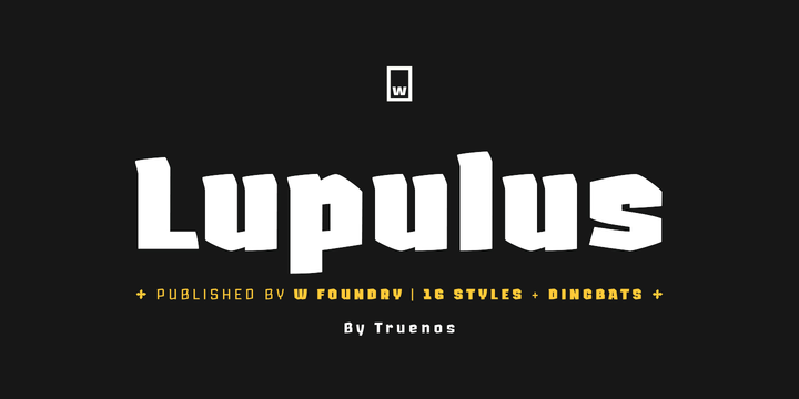 Пример шрифта Lupulus
