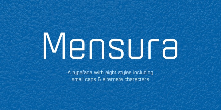 Пример шрифта Mensura