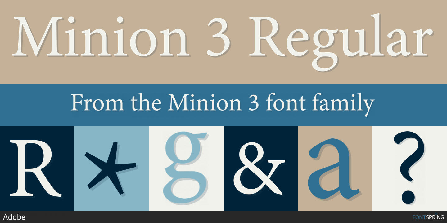 Пример шрифта Minion 3