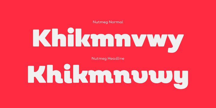 Пример шрифта Nutmeg Ultra Light Italic