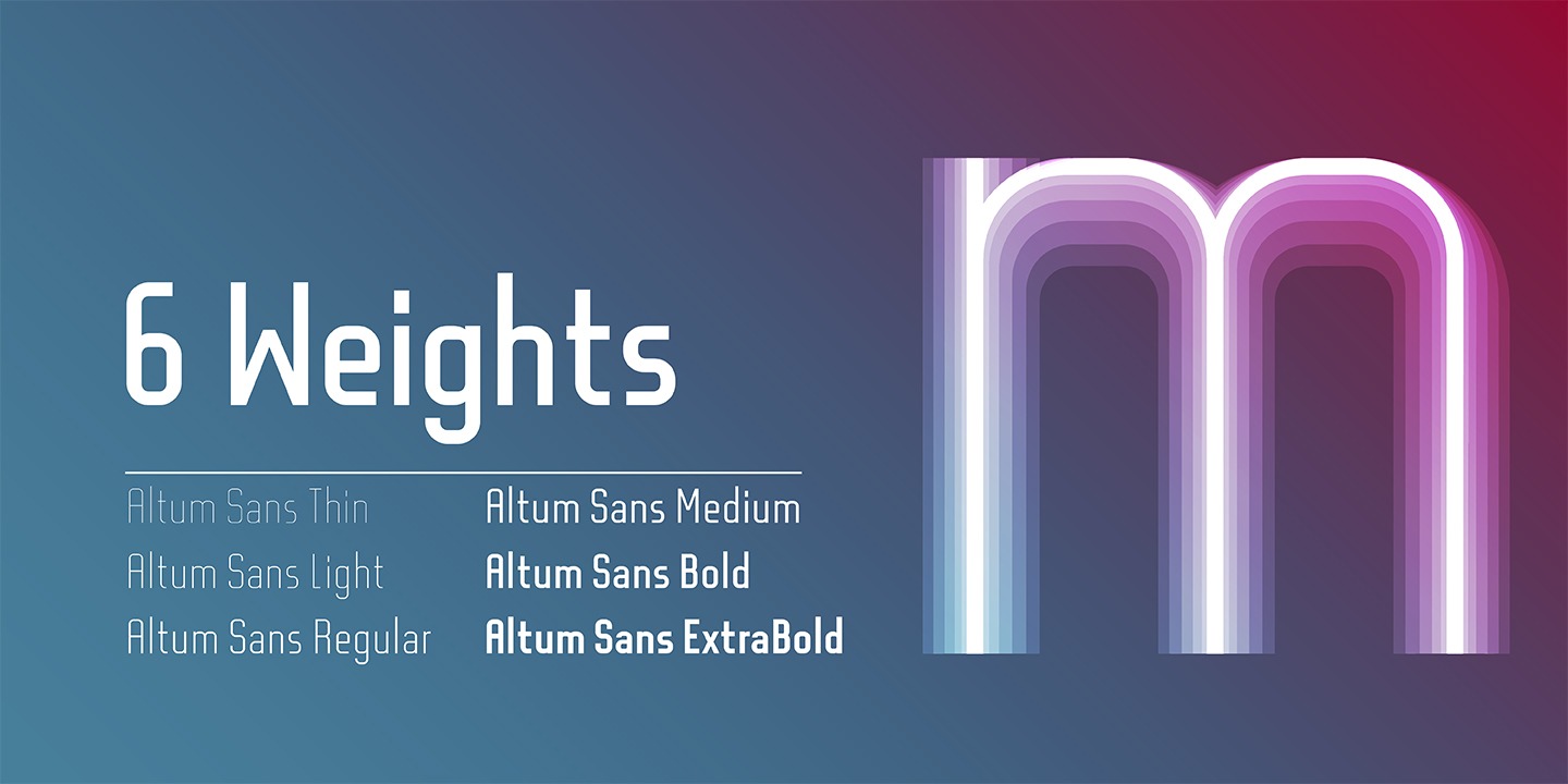 Пример шрифта Altum Sans Light