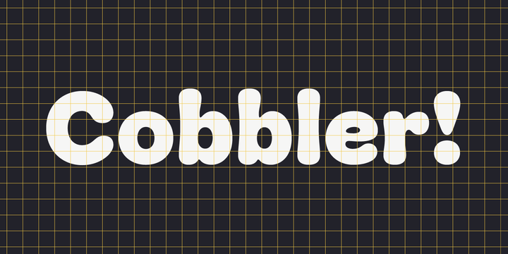 Пример шрифта Cobbler