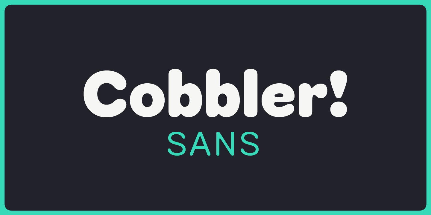 Пример шрифта Cobbler Sans