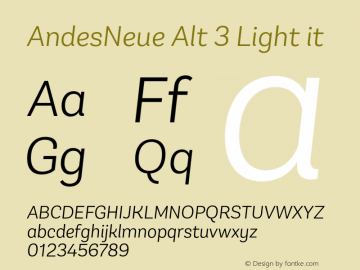 Пример шрифта Andes Neue Alt 3