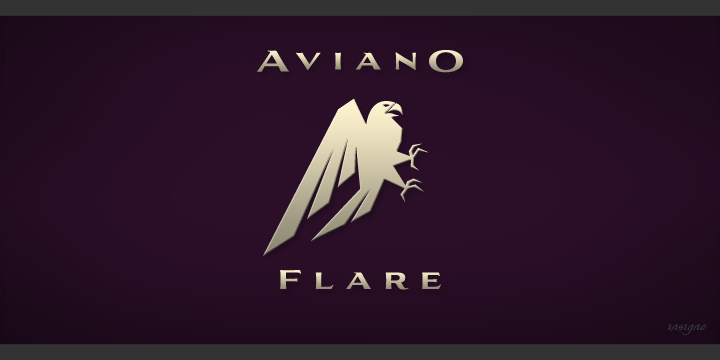 Пример шрифта Aviano Flare
