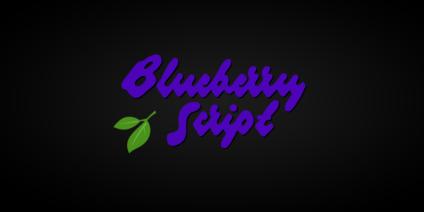 Пример шрифта Blueberry Script