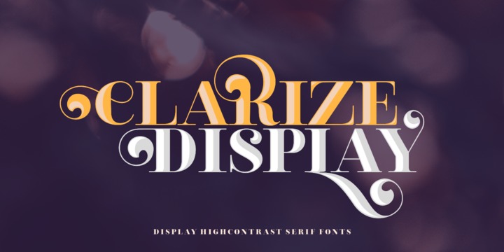 Пример шрифта Clarize Display