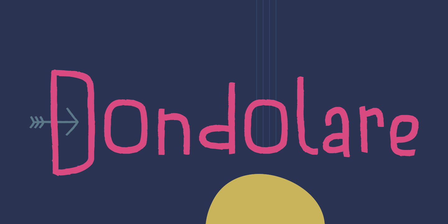 Пример шрифта Dondolare