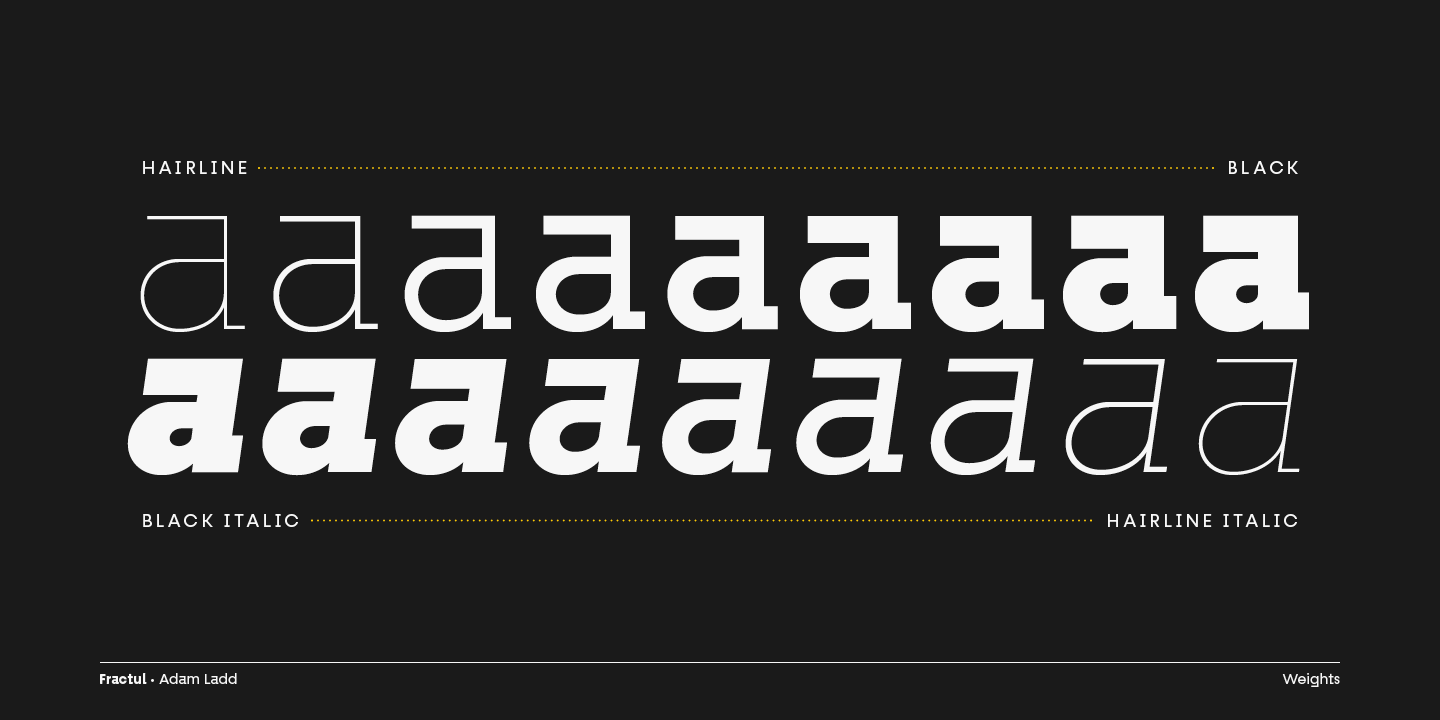 Пример шрифта Fractul SemiBold Italic