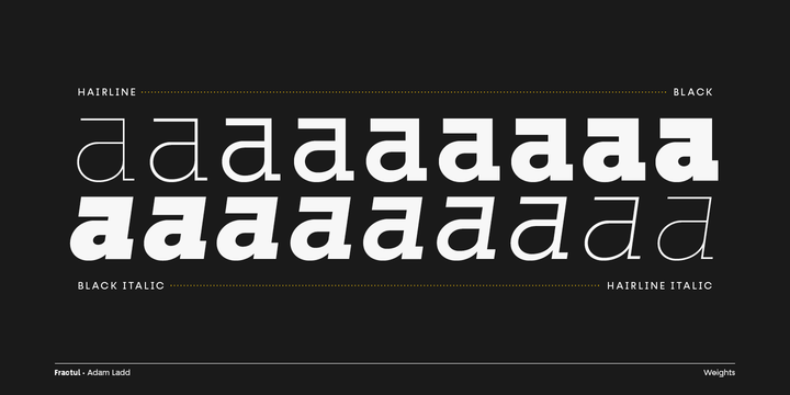 Пример шрифта Fractul Alt SemiBold Italic