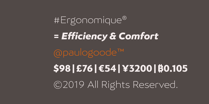 Пример шрифта Ergonomique Light Italic