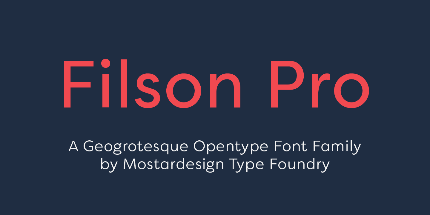 Пример шрифта Filson Pro