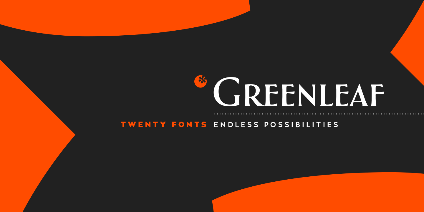 Пример шрифта Greenleaf