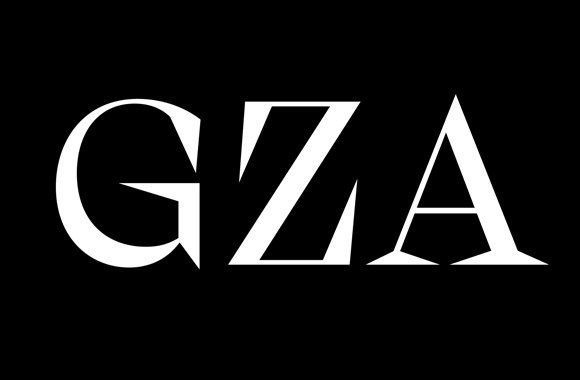 Пример шрифта Gza