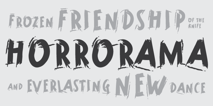 Пример шрифта Horrorama