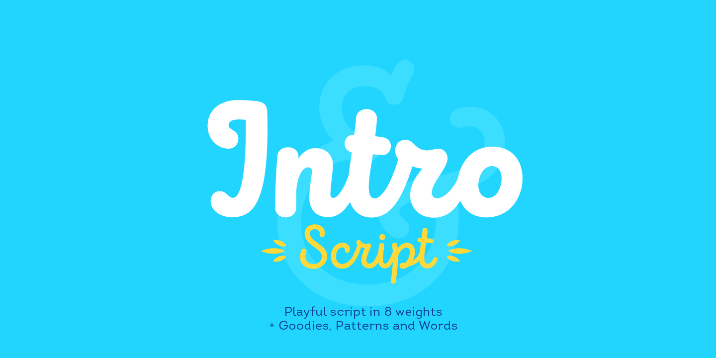 Пример шрифта Intro Script