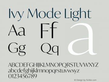 Пример шрифта Ivy Mode