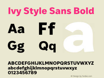 Пример шрифта Ivy Style Sans Bold