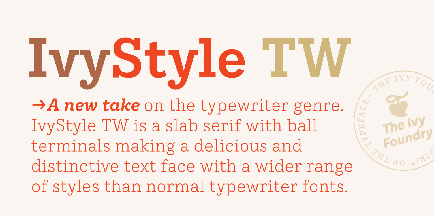 Пример шрифта Ivy Style TW