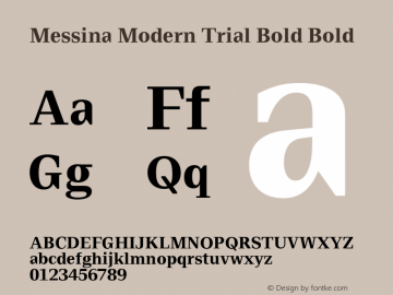 Пример шрифта Messina Modern