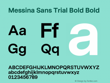 Пример шрифта Messina Sans