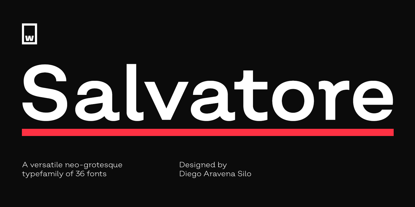 Пример шрифта Salvatore