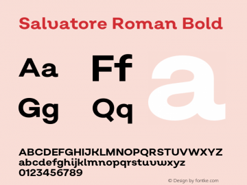 Пример шрифта Salvatore Roman