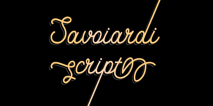 Пример шрифта Savoiardi