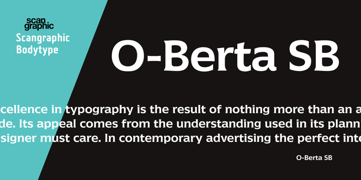 Пример шрифта O-Berta SB