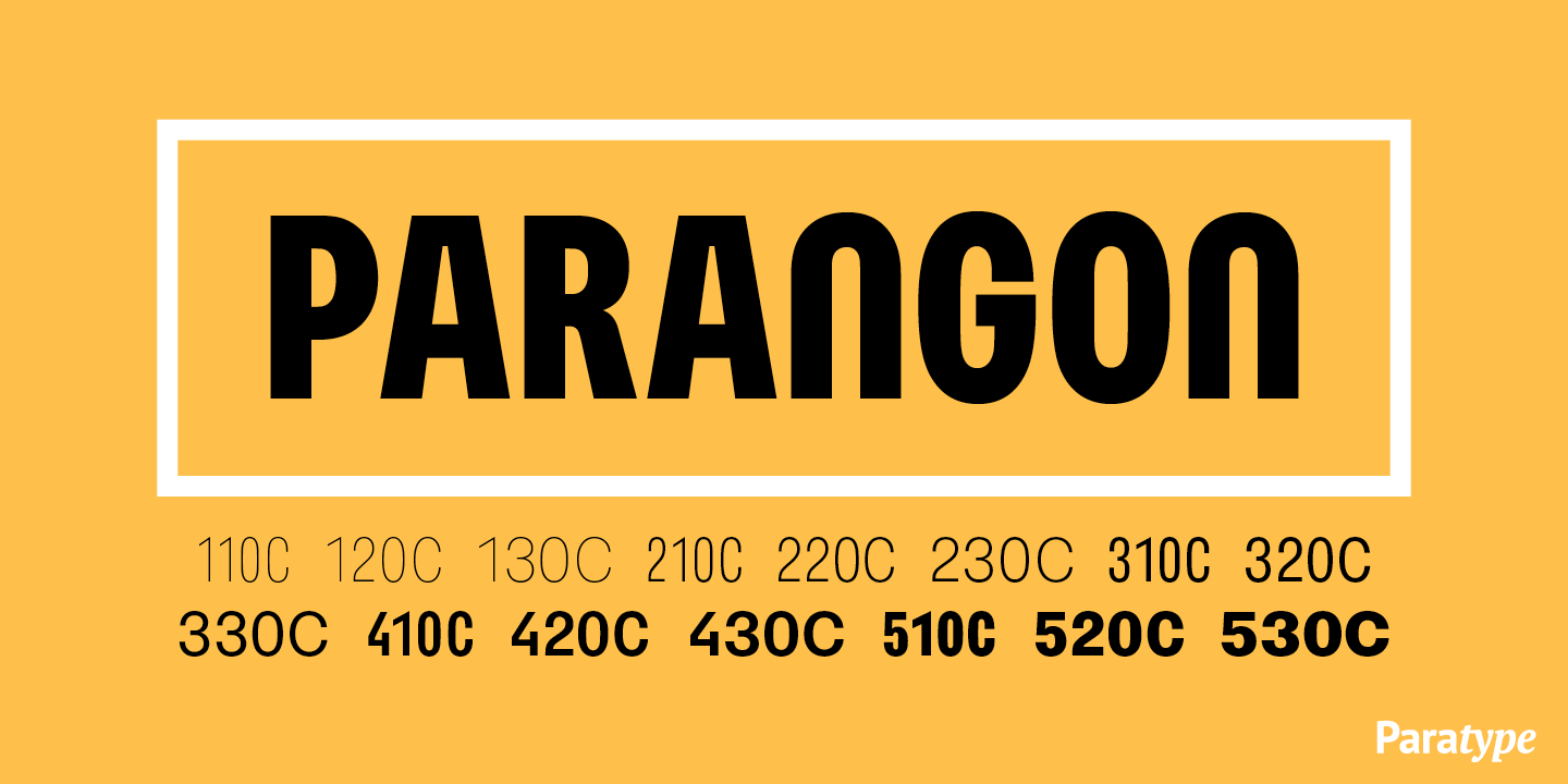 Пример шрифта Parangon