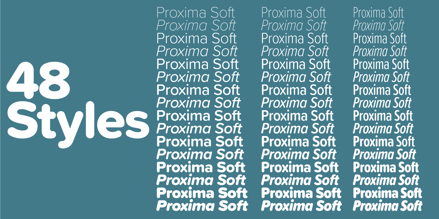 Пример шрифта Proxima Soft Black Italic