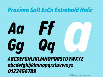 Пример шрифта Proxima Soft ExCn
