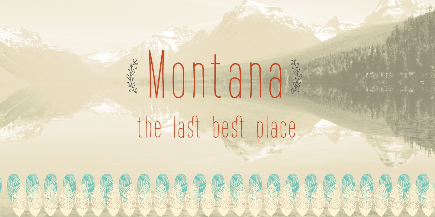 Пример шрифта Montana