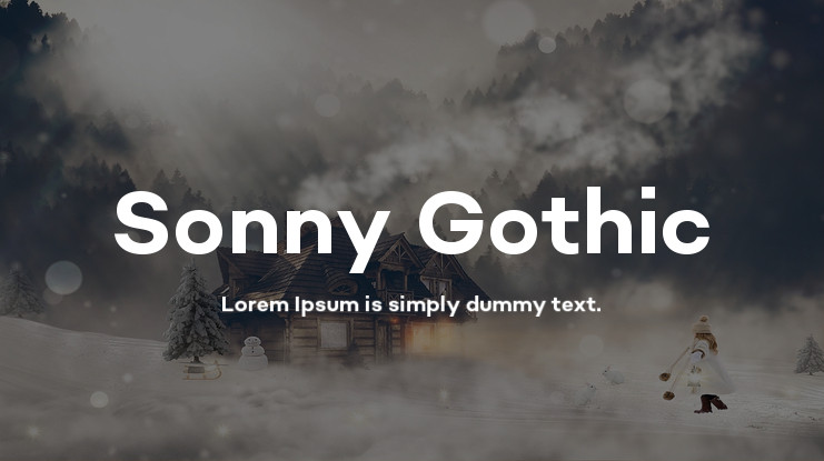 Пример шрифта Sonny Gothic Cond