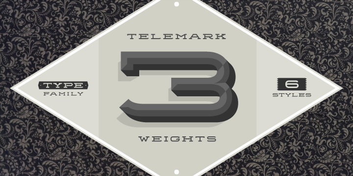 Пример шрифта Telemark Label